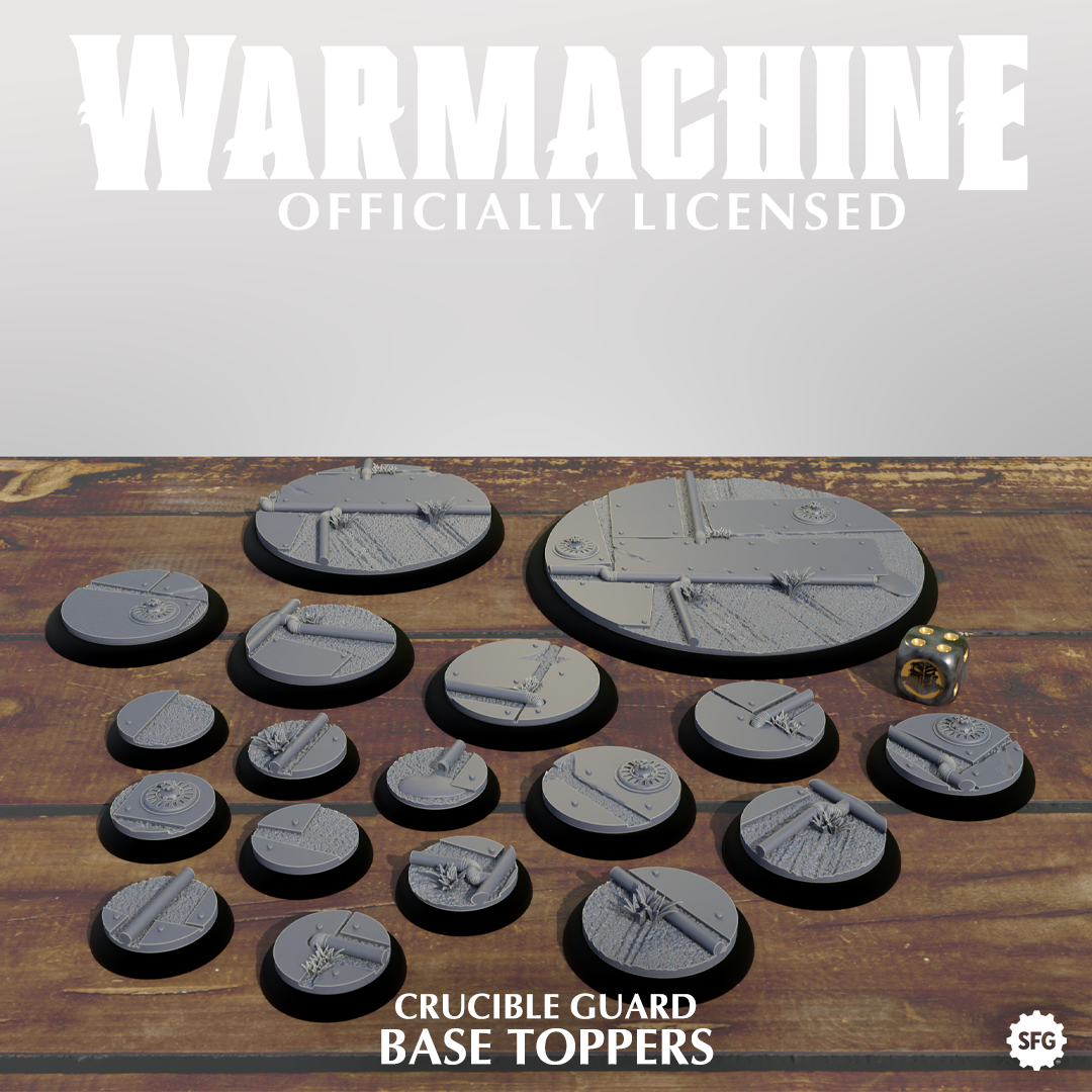 Warmachine 3D Crucible Guard Base Toppers
