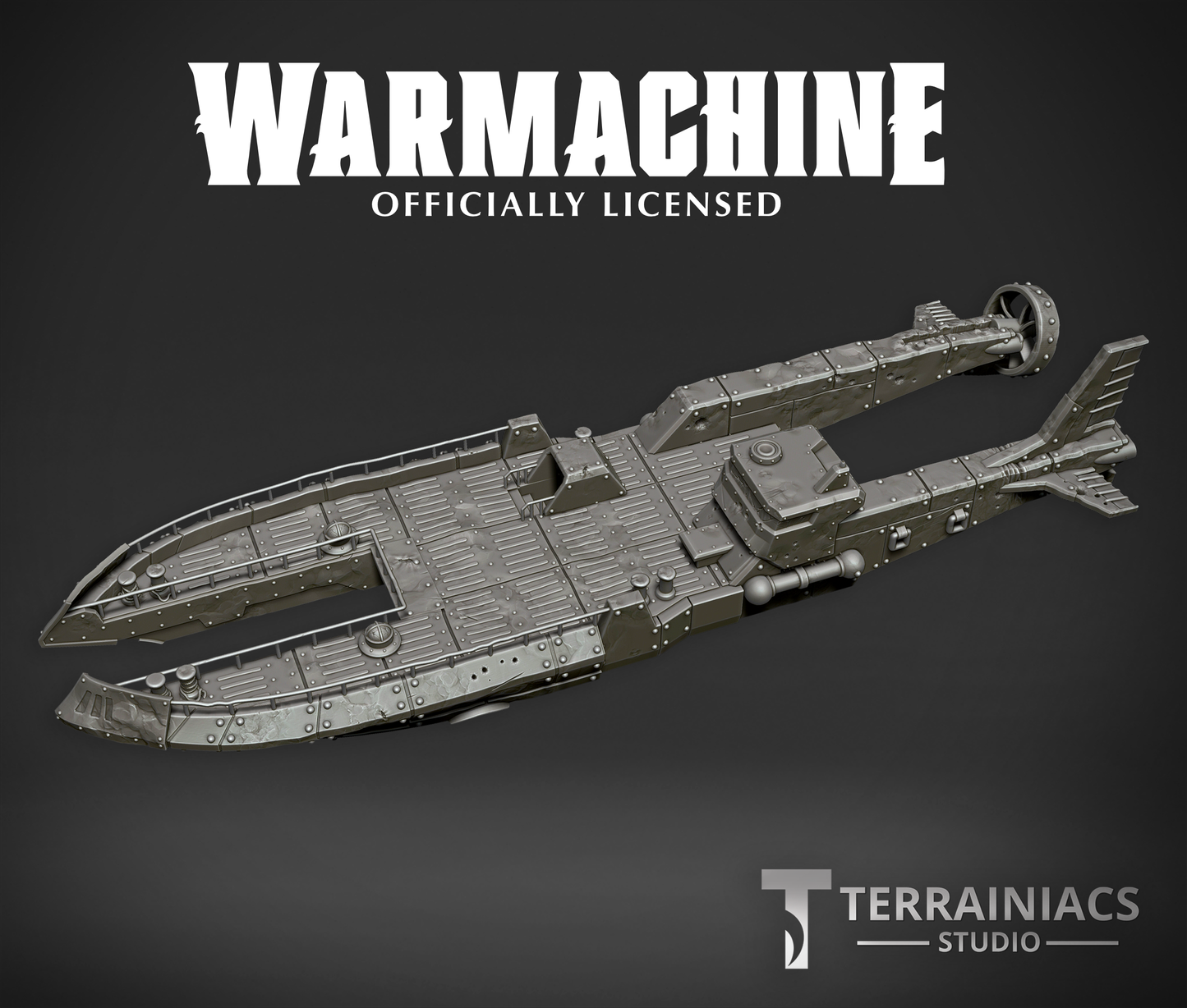Warmachine 3D Crashed Grave Digger Airship