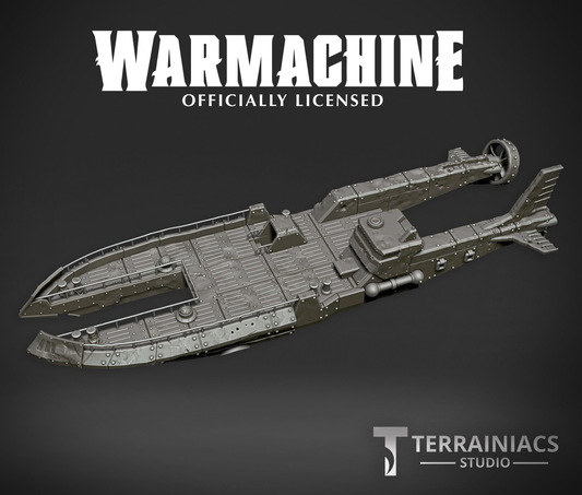 Warmachine 3D Crashed Grave Digger Airship