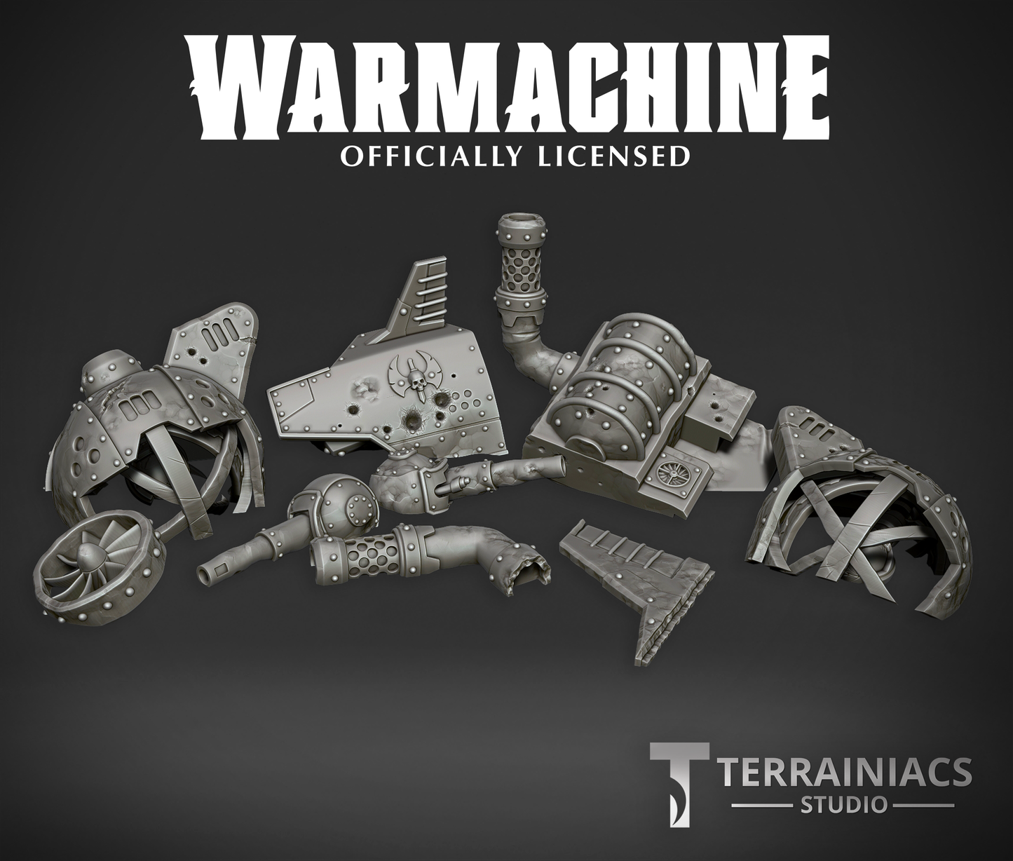 Warmachine 3D Crashed Grave Digger Airship