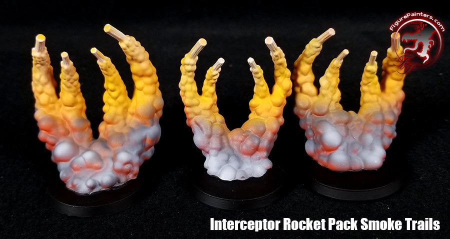 3 Smoke Trail Stands compatible w/ Primaris Inceptor marines, Warhammer 40k