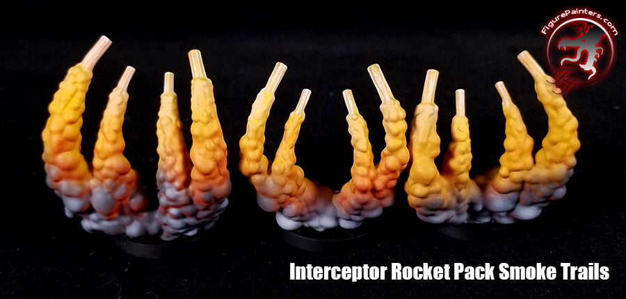 3 Smoke Trail Stands compatible w/ Primaris Inceptor marines, Warhammer 40k