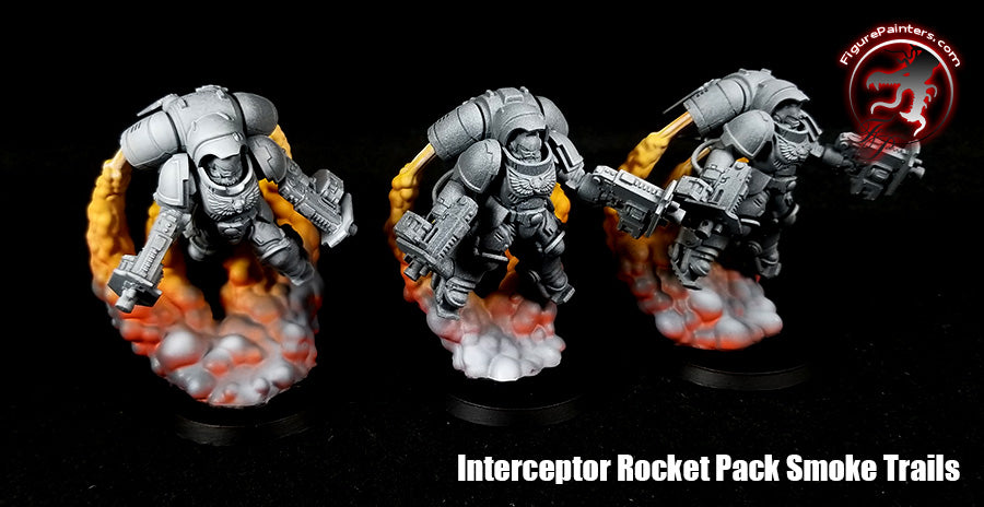 3 Smoke Trail Stands compatible w/ Primaris Inceptor marines, Warhammer 40k