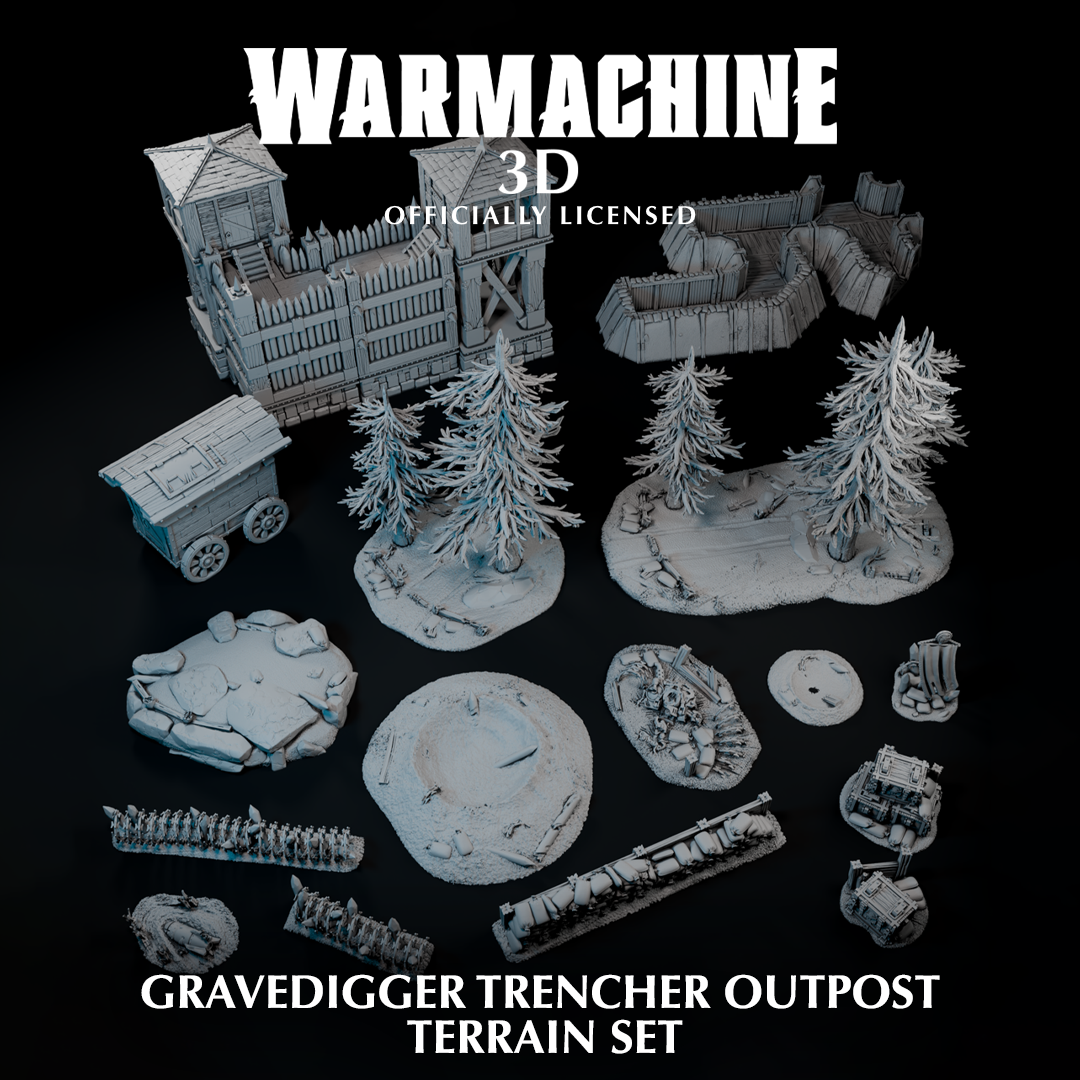 Warmachine 3D Gravedigger Trencher Outpost