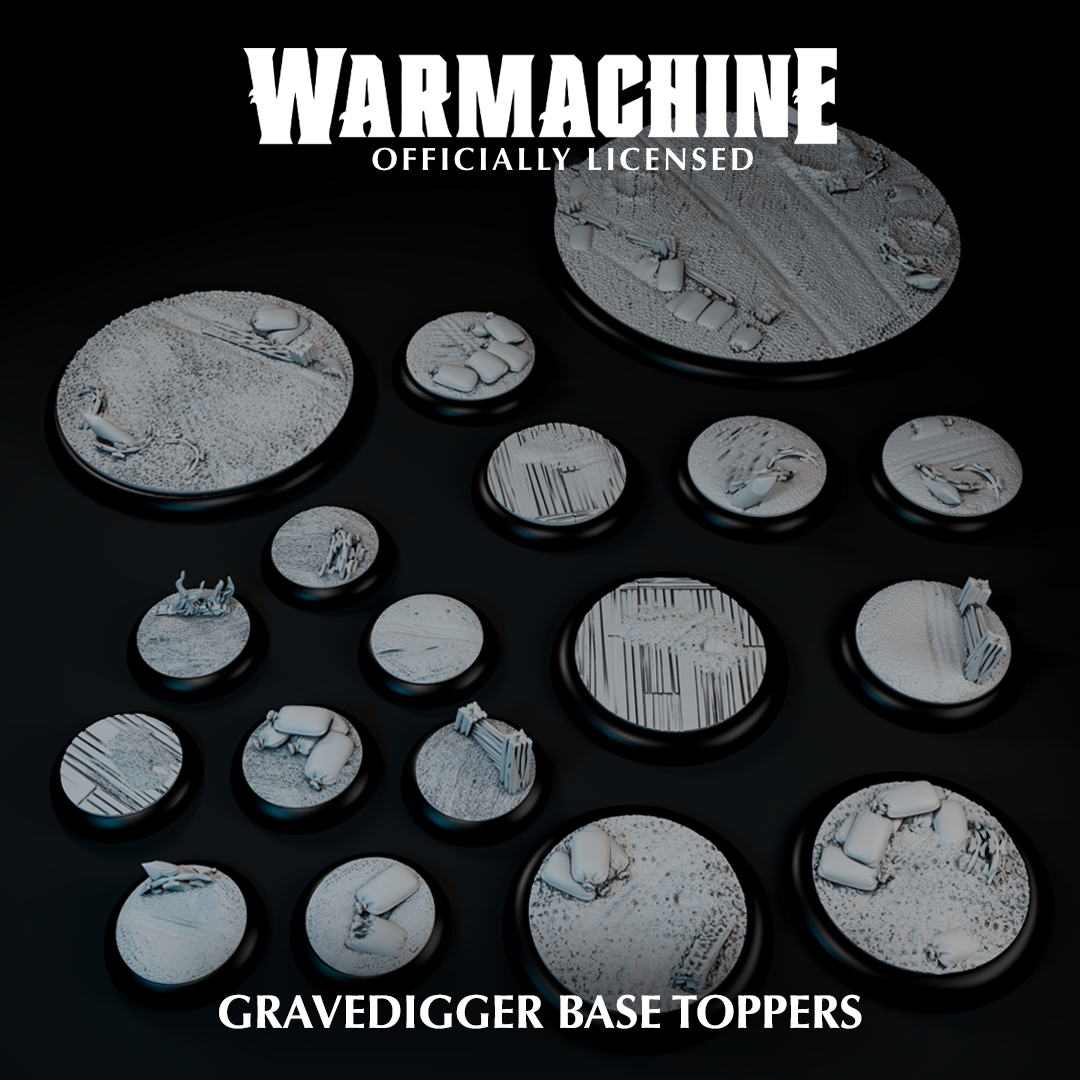 Warmachine 3D Gravedigger Base Toppers