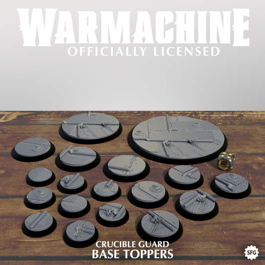 Warmachine 3D Crucible Guard Base Toppers