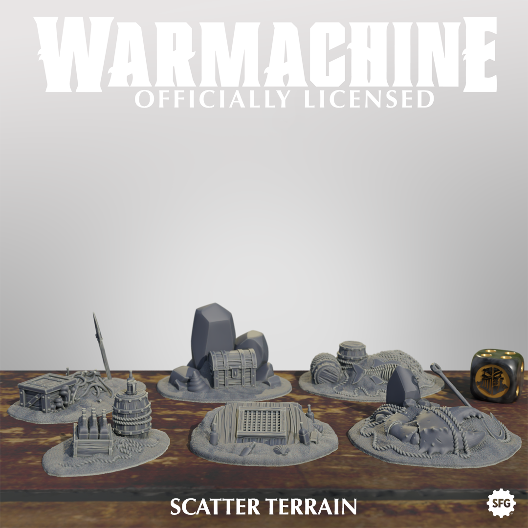 Warmachine 3D Brineblood  Marauders Terrain Pack