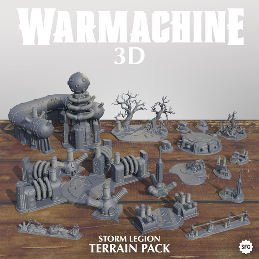 Warmachine 3D Storm Legion Terrain Pack