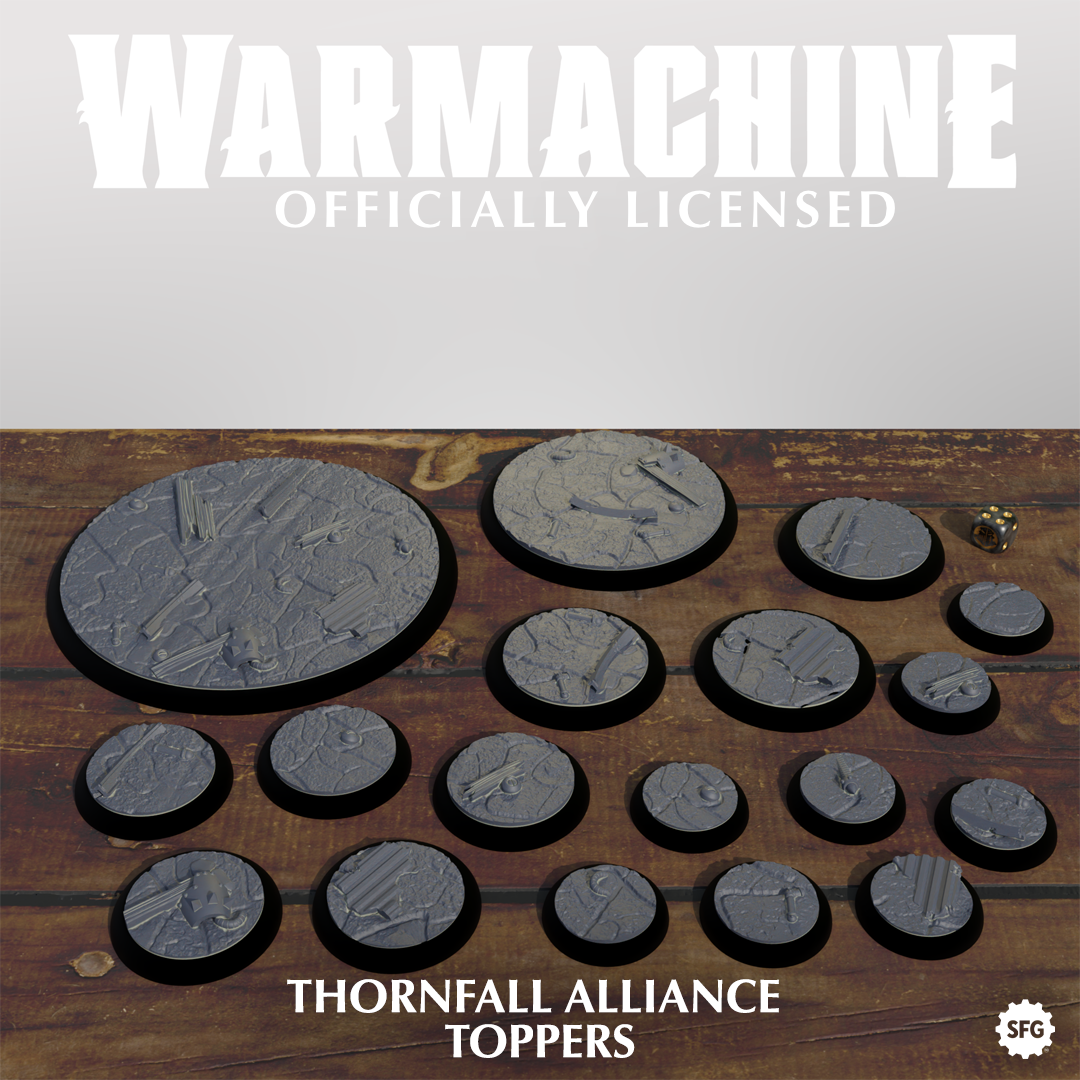 Warmachine 3D Thornfall Alliance Base Toppers